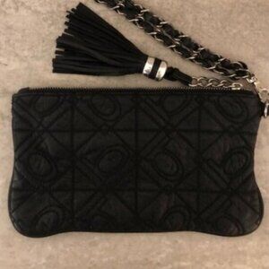 Bebe Suede/Quilted Wristlet EUC